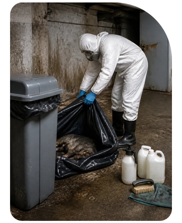 Удаление трупов животных в Карталах: цена от 3129 р. | Сенат-Крт